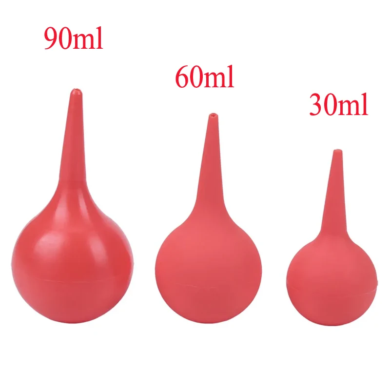 Ear Washing Ball 30ml 60ml 90ml Cleaner Suction Bulb Rubber Material Ear Wash Ball Dust Removal Rubber Squeeze Cleaner