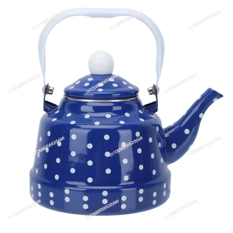 Porcelain Teapot Polka Dot Tea Kettle Vintage Teapot Enameled Teapot  Stainless Steel Tea Pot