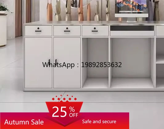 

ZZ Restaurant Counter Beauty Salon Hair Salon Front Desk Simple Clothing Store Stainless Steel Cashier Counter