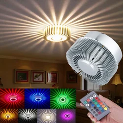Creative Sun-shaped Wall Lamp 3W Aluminum Alloy Astigmatism Lamp Monochrome Colorful Light Source for Bar Hall Corridor Decor