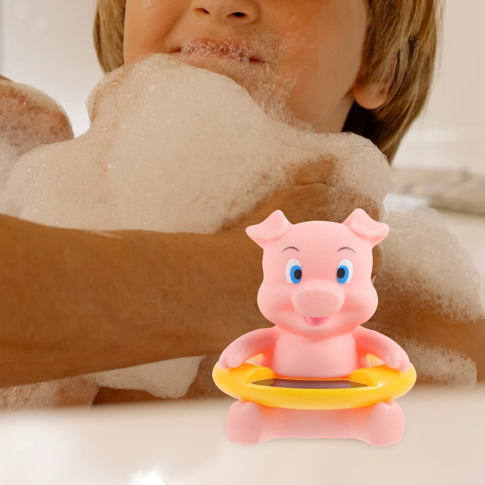 1 ชิ้น เครื่องวัดอุณหภูมิอิเล็กทรอนิกส์สำหรับอ่างอาบน้ำเด็ก ใช้ในห้อง วัสดุพลาสติกเพื่อการปกป้องสิ่งแวดล้อม ลอยน้ำได้ อเนกประสงค์