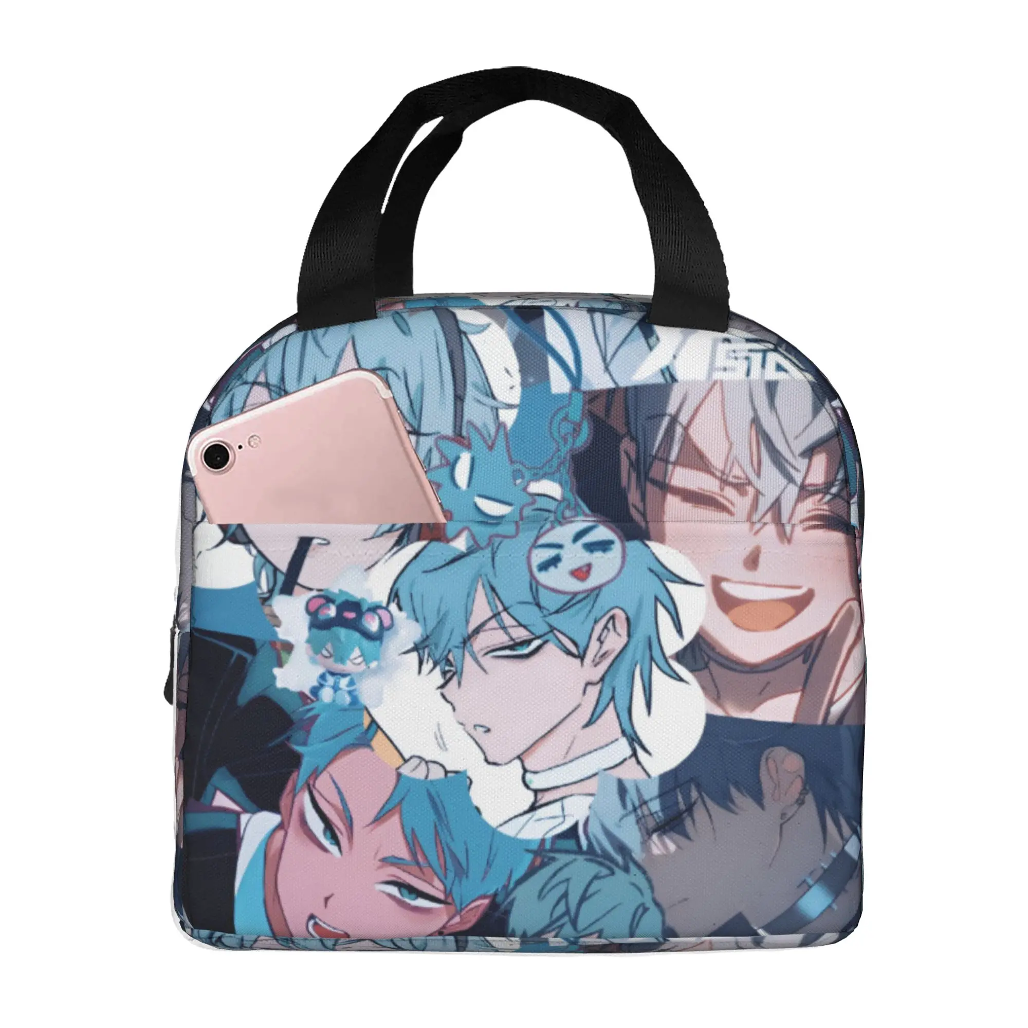 Aliens Stages Portable Lunch Boxes for Women Multifunction Adorable Cartoon Thermal Cooler Food Insulated Lunch Bag Office Work