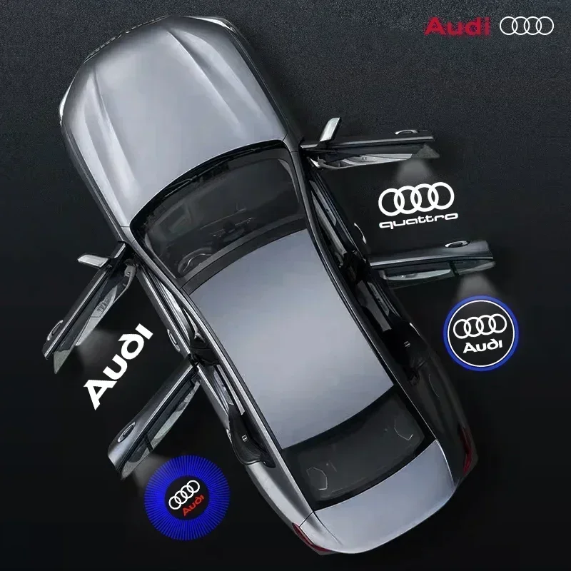Автомобиль 2025 Новый A4 A6 A8 Для Audi Светодиодный логотип двери автомобиля Ласкавочный свет Для Audi A4 B5 B6 B7 B8 B9 A1 A3 8P 8L A6 C5 C6 C7 A5 A7 A8 Q3 Q