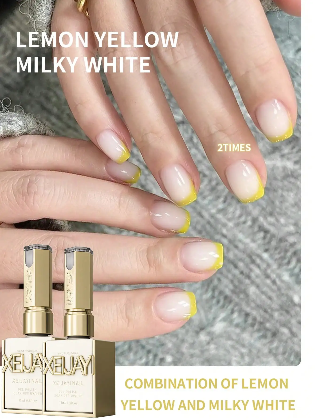 XEIJAYI 2Pcs 15ml Fashion Nails Art Nail Gel Polish Soaking UV LED NailGel Salon Female Nail Art Tools FashionNails