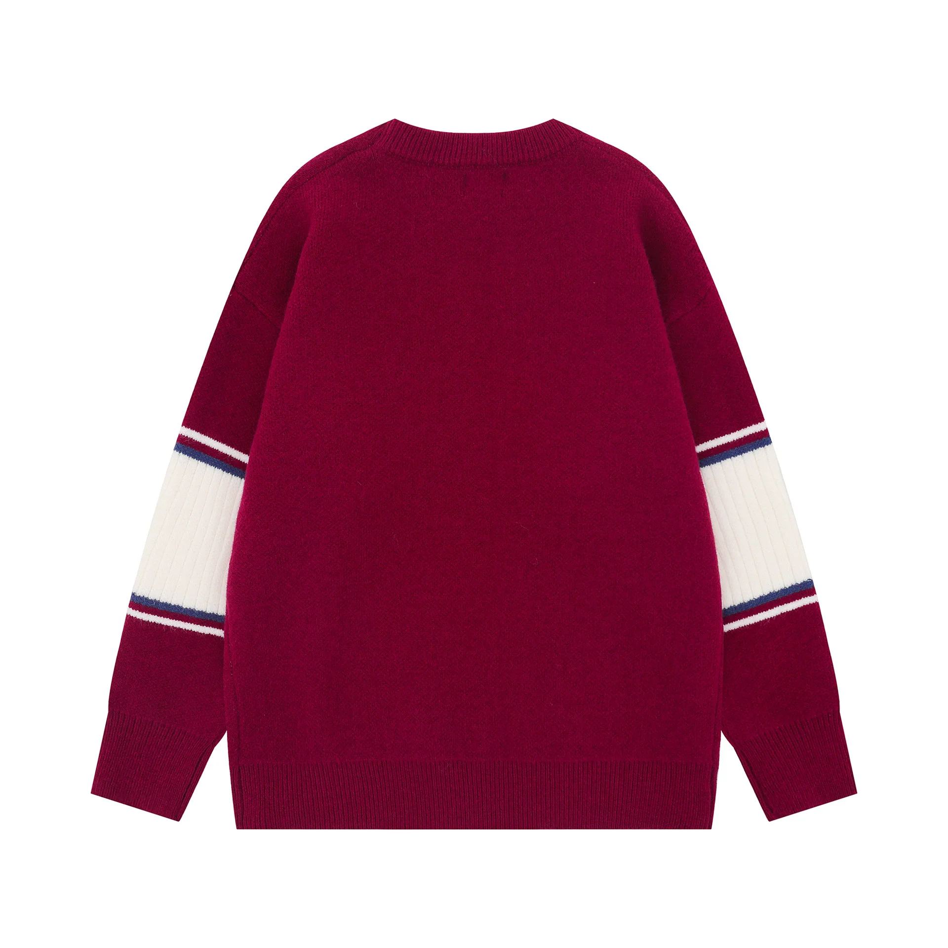 Retro patchwork trui unisex casual gebreide trui letterpatroon trui Y2K streetwear top gebreide kleding