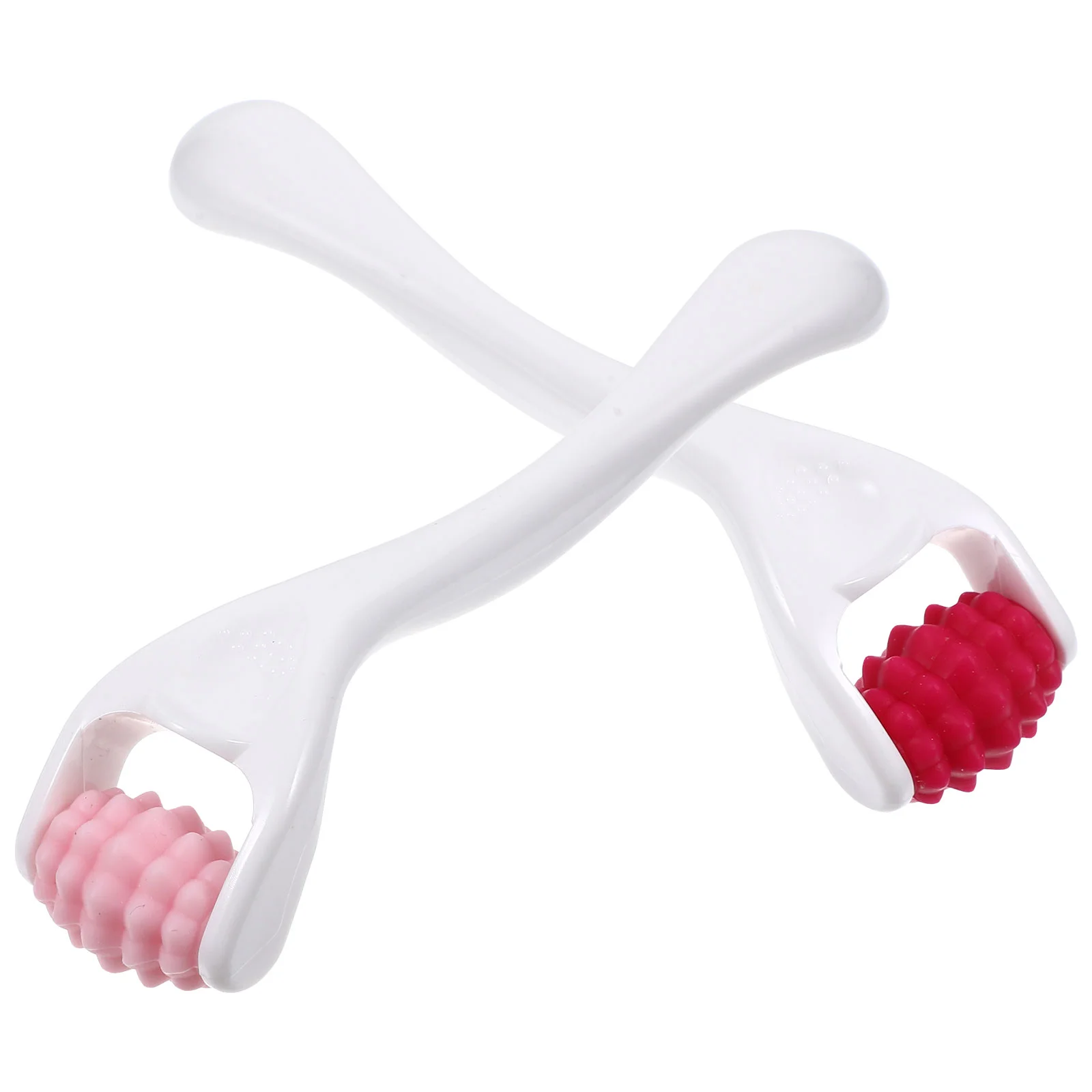 

Face Roller Eye Silicone Cream Massage Stick Mini Facial Beauty 2pcs (pink + Rose Red) Massager Tool Neck