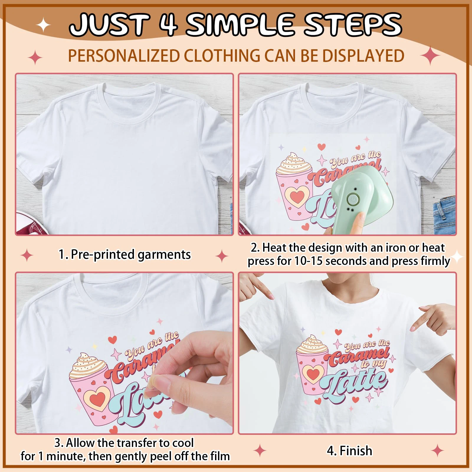 Bulk Customization Logo Iron On Transfer Decals Clothing Thermoadhesive Patches on Clothes Applique Thermal transfer stickers