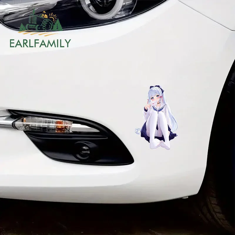 EARLFAMILY 13cm for Loli Girl Cute Car Sticker Air Conditioner Windshield Decal Car Accessories Vinyl Personality JDM Decoration