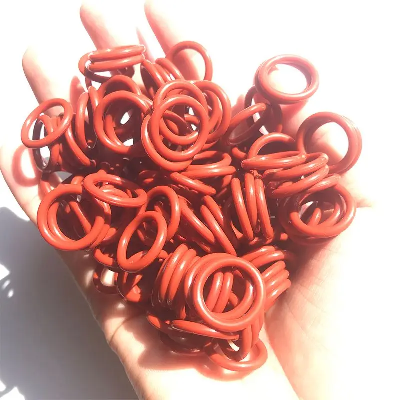 VMQ 100/50/20 Red Silicone VMQ O Ring Gasket CS :1/1.5/2/2.5/3.1mm Waterproof Insulated Rubber Silicon Rings  Sealing