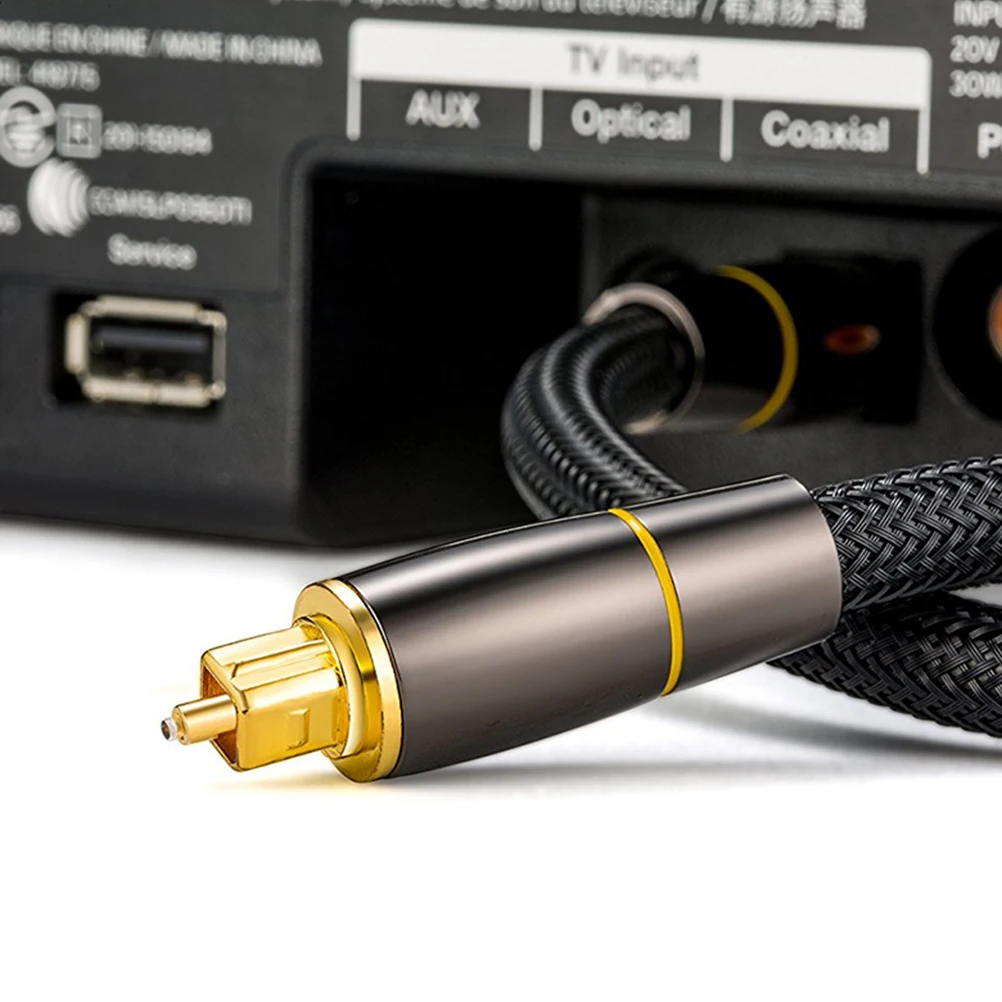 

Optical Audio Cable 20 Meter Optic Cord Gold Plated Contacts Durable Fiber Male to Male Cord Digital Audio Cable for Game