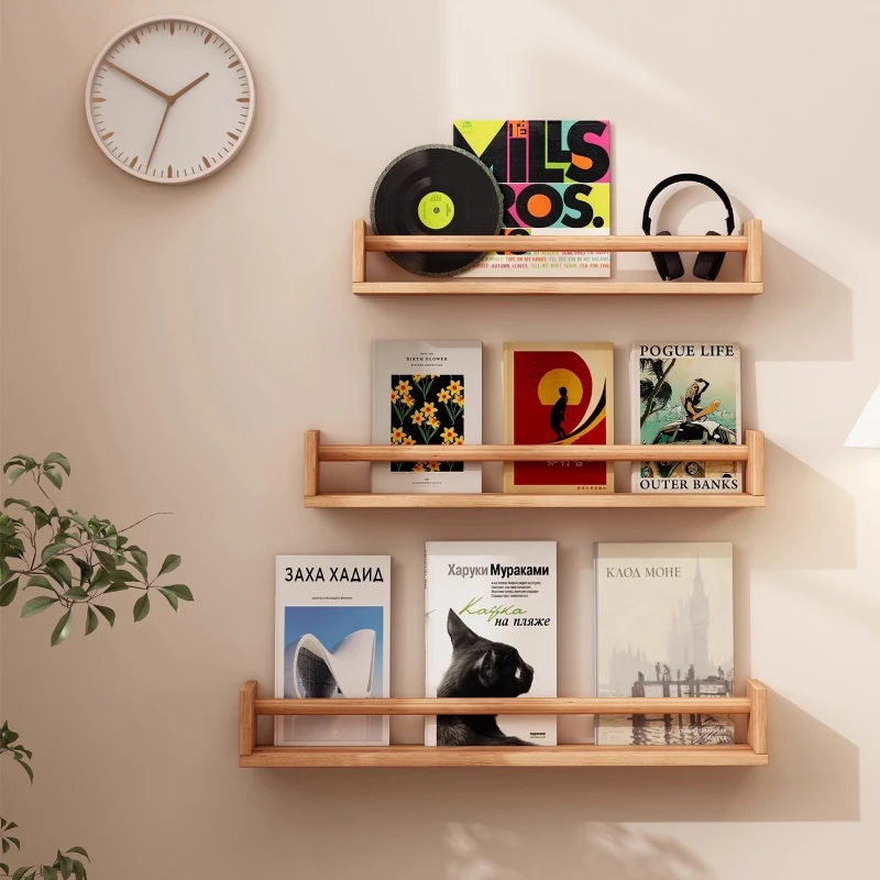 Wall Shelf Magazine Racks Storage Display Office Furniture Magazine Racks Vanity Wood Furniture Rek Voor Tijdschriften MHSNJ