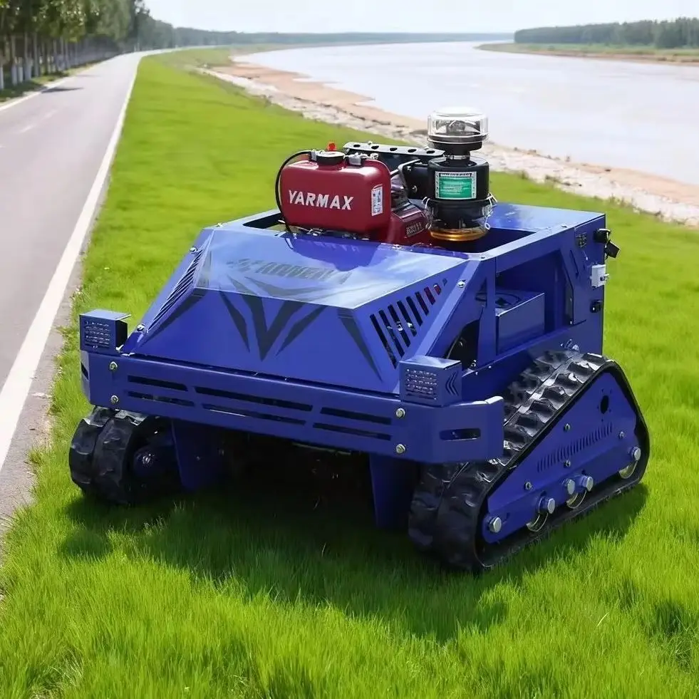 

Customized Remote Control Crawler Flail Lawn Mower for Home Lawn Trimming Come with Free Blades & Snow Shovel