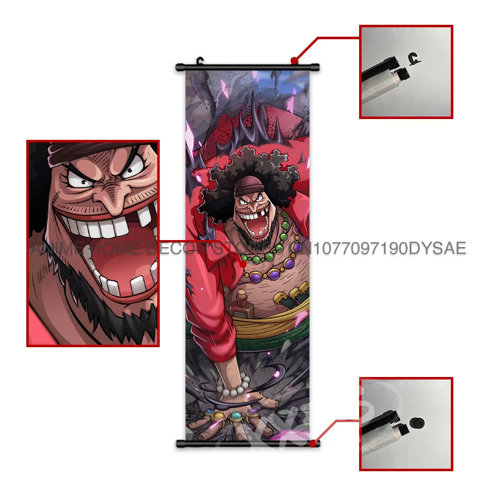 ONE PIECE Poster Home Decor Monkey D.Luffy Wall Art Roronoa Zoro Anime Scroll Picture Buggy Wallpaper Crocodile Hanging Painting