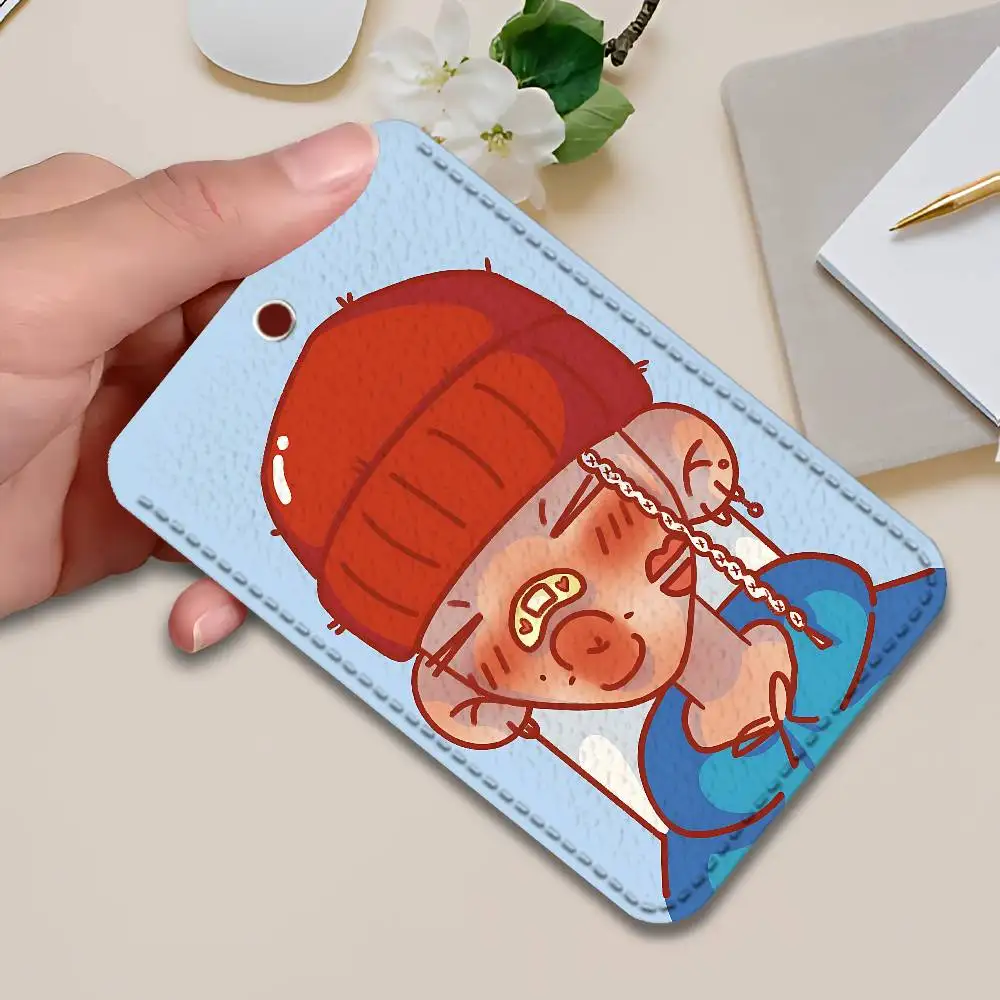 Y-Young Singer M-Miko Cute Cartoon Card Keychain Anime Fashion Pendant Bag ID Door Card Case Bus Card