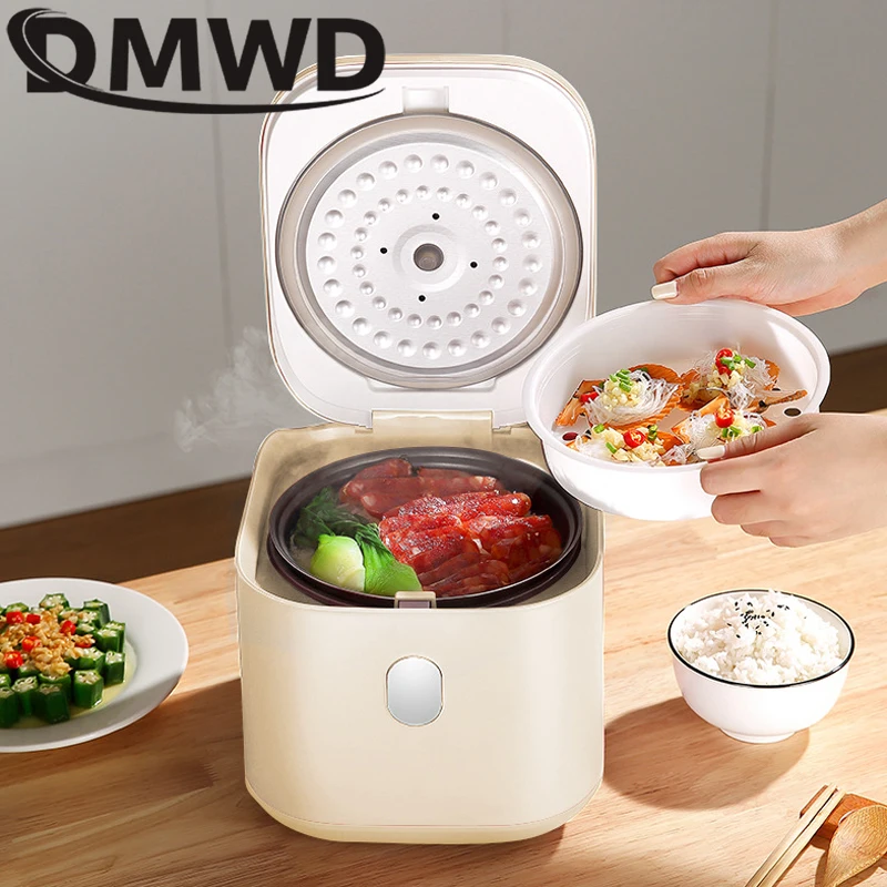 Low Sugar Electric Rice Cooker Stainless Steel Food Steamer Meal Warmer Soup Porridge Stew Cooking Hot Pot Stir-Fry Pan Roaster