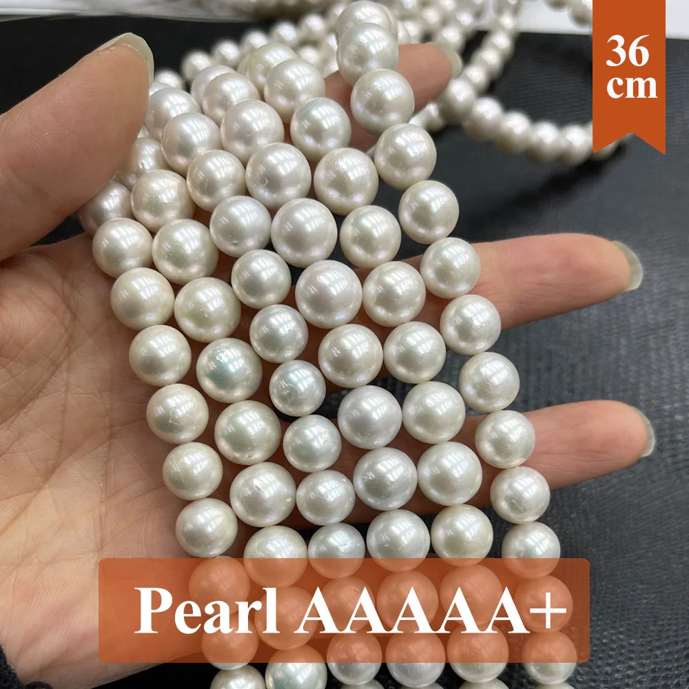 Real Edison Pearls Bead Round Natural Freshwater 100% Pearl Loose Spacer Beaded for Making DIY Jewelry Necklace Bracelet 36cm view 2
