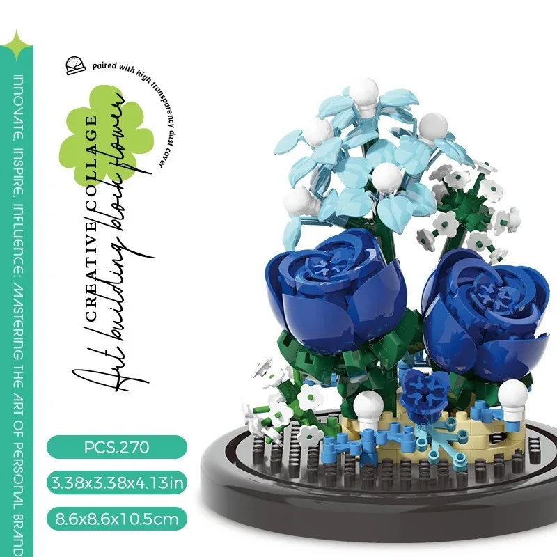 Micro Building Blocks Eternal Flower Bouquet Bonsai Potted Plant