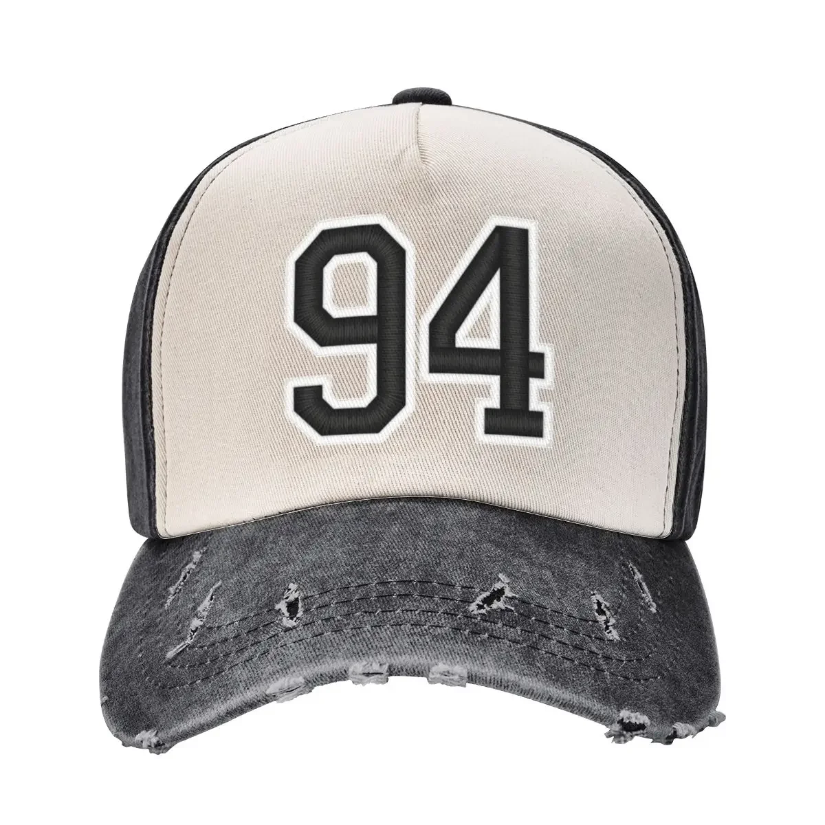 

94 Black Jersey Sports Number ninety-four Football 94 Baseball Cap Bobble Hat tea Hat Men Women's