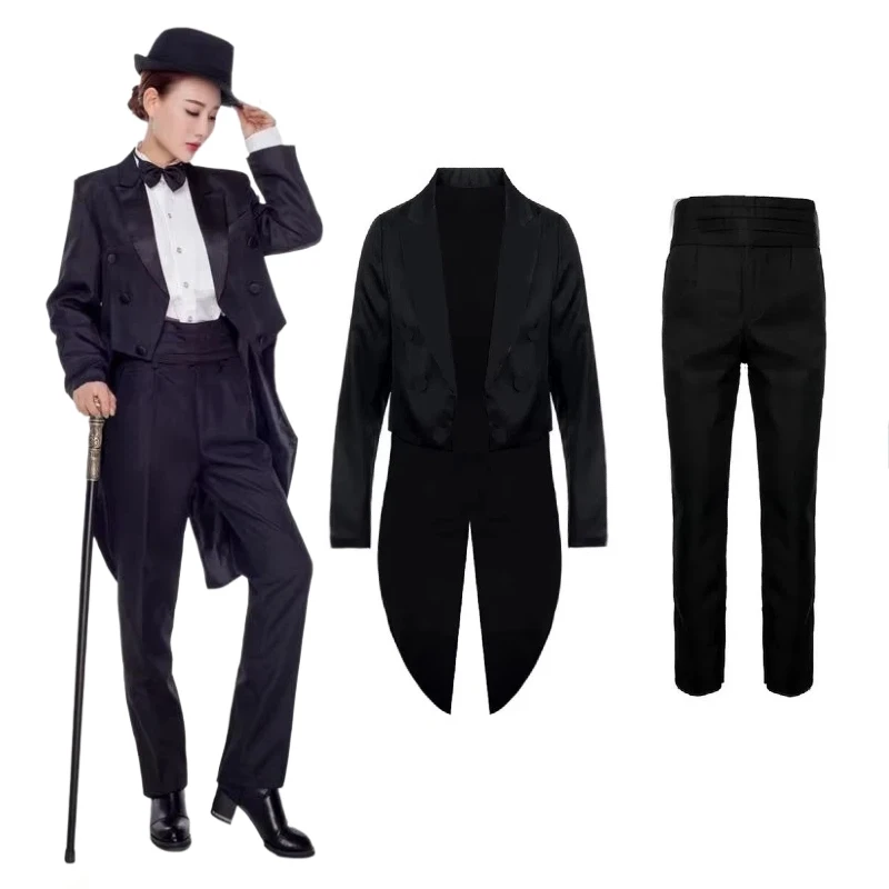 

Мужской костюм-смокинг, классический формальный фрак, смокинг, комплект из 2 предметов, женская модная одежда для вечеринки, свадьбы, выпускного вечера, мужская (куртка + брюки)