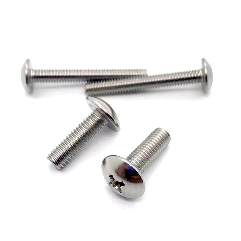 2/5/10/50 pz M2 M2.5 M3 M4 M5 M6 M8 In Acciaio Inox 304 di Alta Qualità JISB1111T Croce Phillips Truss Testa Grande Vite Rotonda bullone