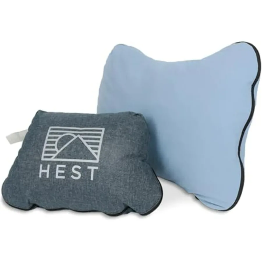 

Camp Pillow Medium - Temperature Resilient Memory Foam - Outdoor Camping, Backpacking, Gray - Compact Packable Travel Pillow, 1