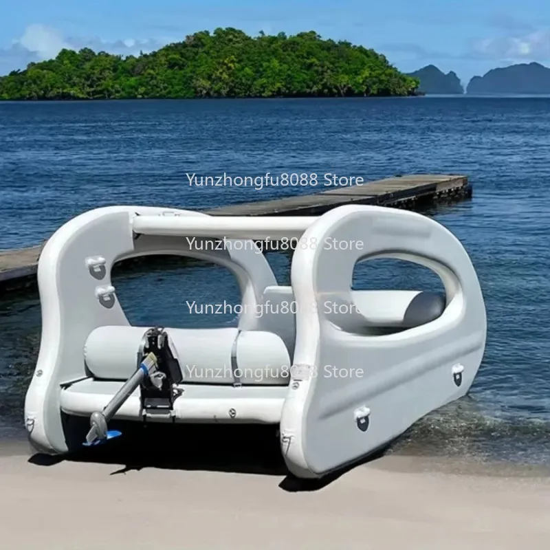 Water Play Equipment Air Floating Platform Inflatable Electric Boat Ideal for Fishing and Parties