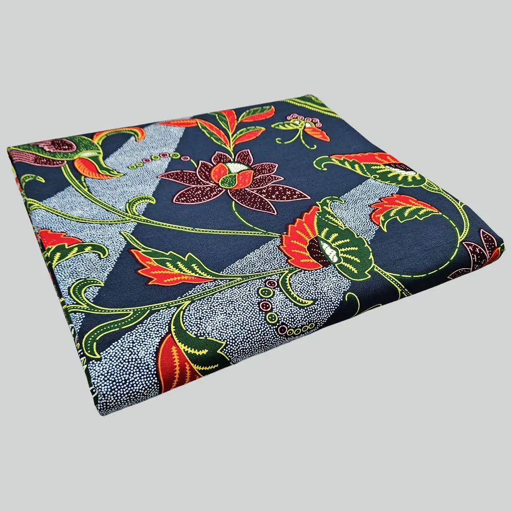 Super Java Wachsblock-bedruckter Stoff, 100% Baumwolle, muslimische Kleidung, Textilien, zur Herstellung von Kleidern, Tüchern, Tischdecken, Heimdekoration, 6 Yards – Detail 7