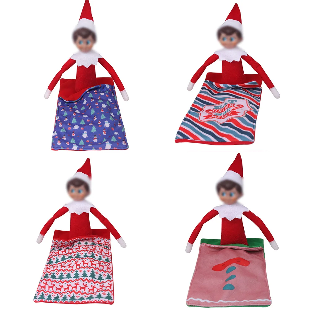 

1 шт. 37 см Красное одеяло для куклы с рождественскими элементами, праздничное украшение для куклы, аксессуары для кукол, праздничное и повседневное одеяло для куклы