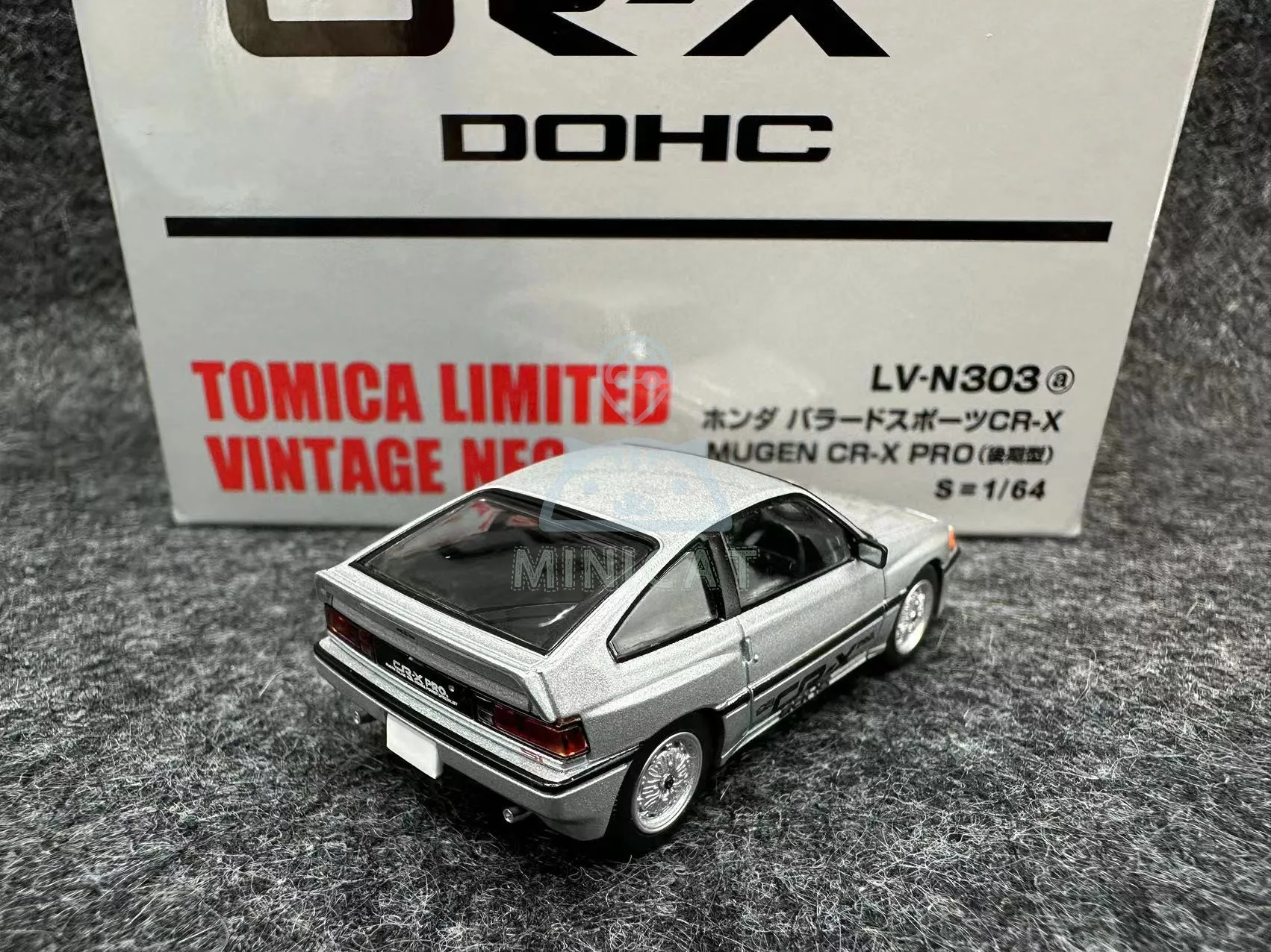 TAKARA TOMY TOMICA 1:64 TLV LV-N303a Honda CR-X PRO Modelo en miniatura de eje de compresión de aleación de plata, decoración para adultos,