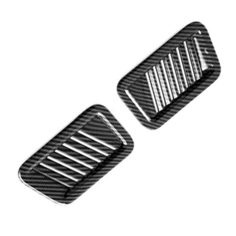 Carbon Fiber Front Side Air Conditioner Outlet Vent Cover Trim Frame Sticker Replacement For Ford Raptor F150 2021-2023