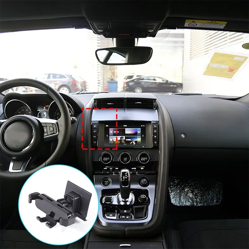 

For Jaguar F-TYPE 2013-2018 ABS Black Car Phone Holder GPS Navigation Bracket Wireless Charging Car Accessories