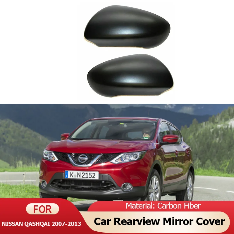 

2x Car Exterior Side Car Rearview Mirror Cover Trim Accessories for Nissan Qashqai Dualis J10 2007~2013 2008 2009 2010 2011 2012