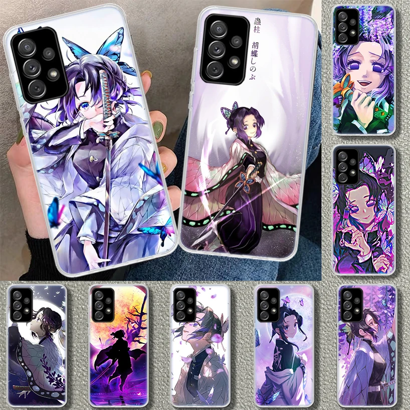 Demon Slayer Shinobu Kocho Phone Case for Samsung Galaxy A15 A25 A35 A55 A14 A24 A34 A54 A04S A13 A23 A33 A53 A03S A52 A12 A22 A