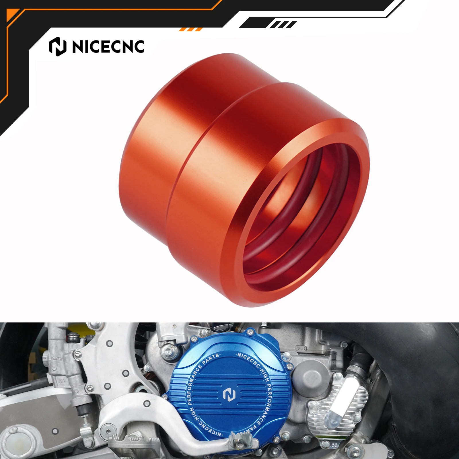 

NICECNC For GasGas EC300 EC250 MC250 EX300 EX250 2021-2023 For Husqvarna TE300 TE300i KTM EXC 300 Husaberg Stroke Exhaust Collar
