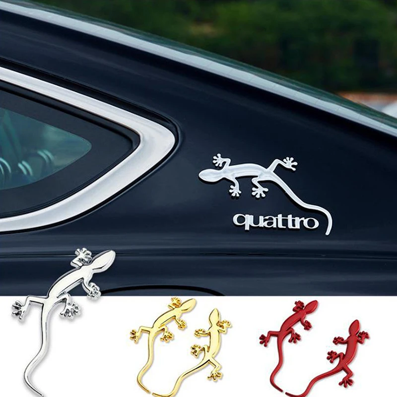 1 Reflective Car Metal Truck Sticker Lizard Gecko Sticker Badge 3d Badge Sticker For Decorative Models view 4