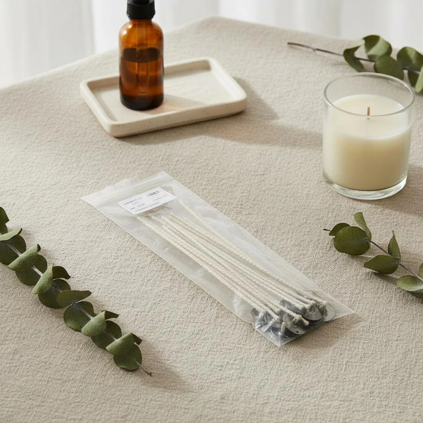 10 Pieces Candle Wick Smokeles - Cotton Wick Pre Tabbed 评论和价格