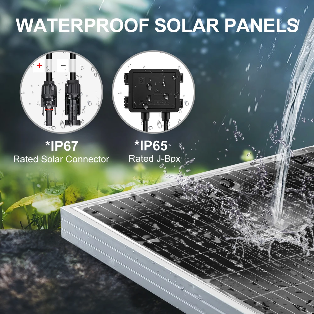 DOKIO 12V/24V 400W Waterproof Solar Panel System with 12V-230V 1000W Inverter solar system for home complete kit