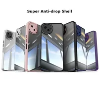 For Sharp Aquos Wish5 Wish 5 4 Sense9 Metal Armor Back Transparent Tempering Shell Full Cover Super Anti-drop Case