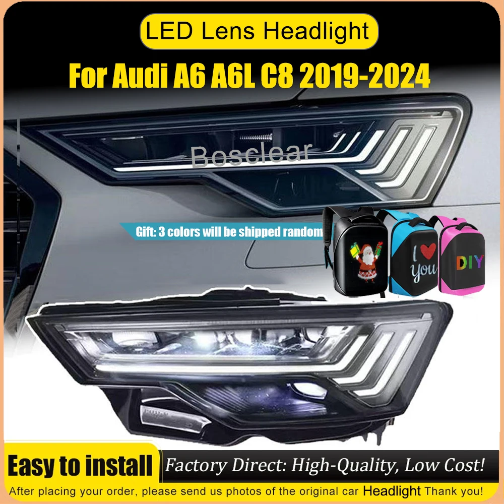 

Head Lamps Assmebly Upgrade Modified For Audi A6 C8 Headlight A6L 2019-2024 Headlights Dynamic Signal Head Lamp Auto Accessories