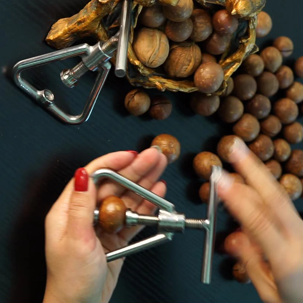 

Nutcracker Chestnut Clip Nut Crackers Tools Stainless Steel Portable Nutcracker Chestnut Clip Heavy Duty for Nuts Walnuts