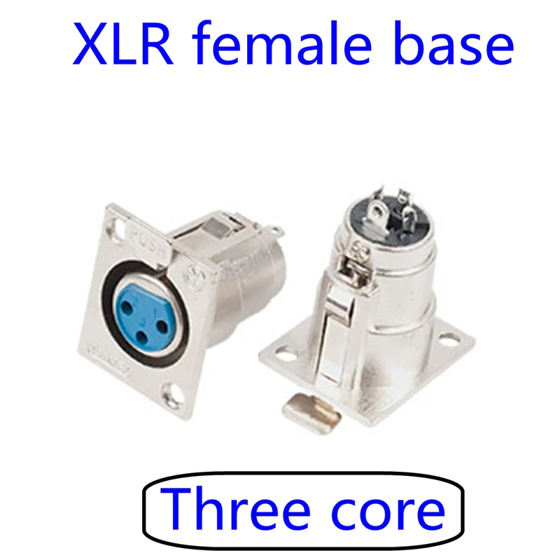 Three Pin XLR  Plug Panel Mount Connectors Panel Mounted chassis Socket, Audio Zinc Shell Male And Female Plug Socket,