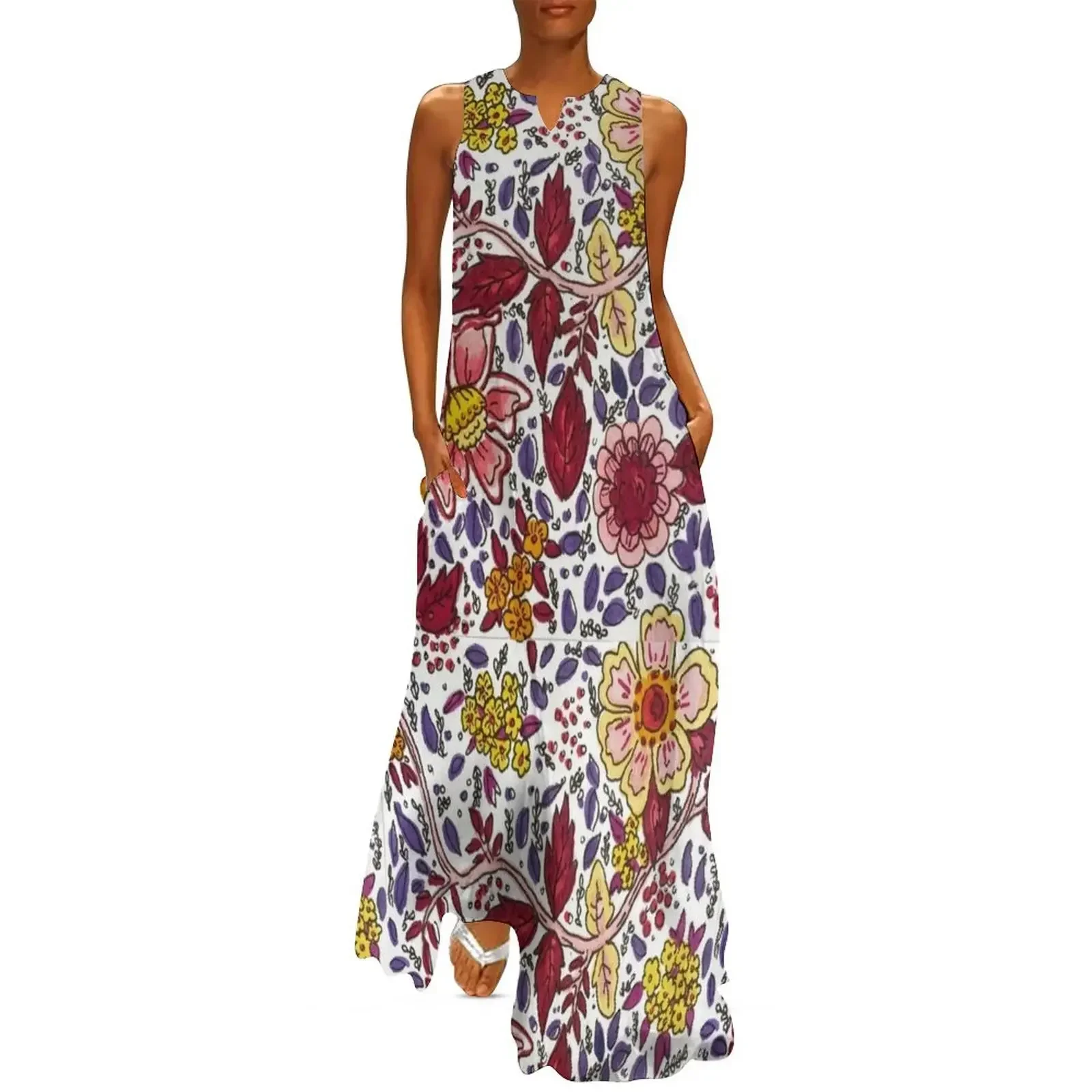 

Sunset Garden Long Dress Elegant gowns summer outfits for women 2025 long dress women summer dresses with long sleeves Dress