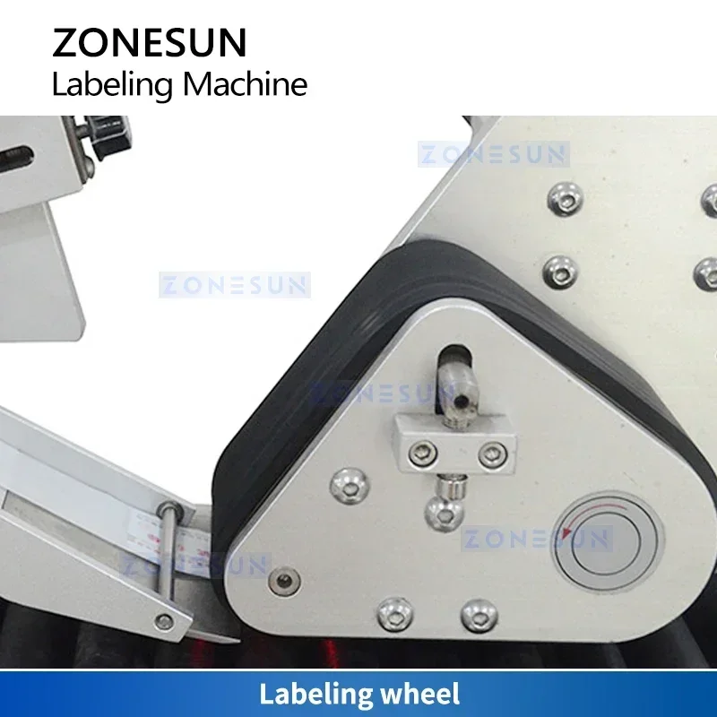 ZONESUN Automatic Horizontal Tube Labeling Machine ZS-TBRH100 High Speed Round Vial Bottle Label Applicator with Traying System