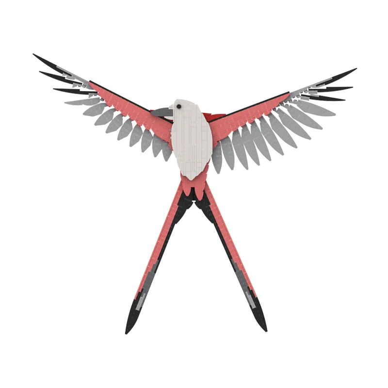 Creators Animal Series Model MOC Building Bricks Scissor-Tailed Flycatcher Modular Technology Gifts Assemble Children Toys Suit