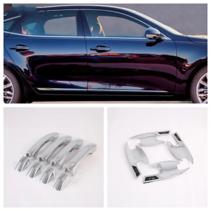 

For Kia K7 Cadenza 2019-2022 Carbon Fiber Side Door Handle Bowl Cover Trim Protector Sticker Accessories Car Styling