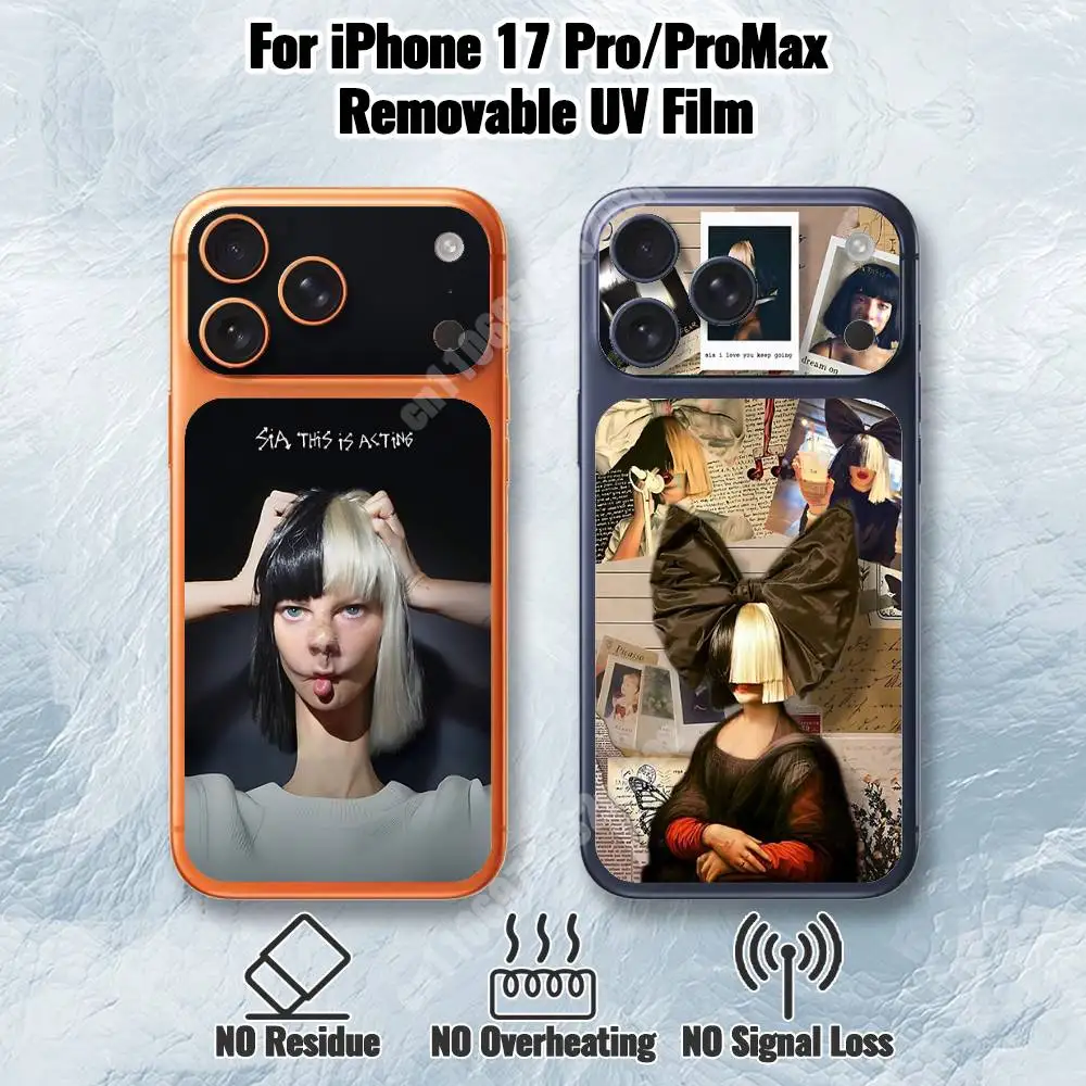 

Sia F-Furler-S This is Acting Съемная УФ-пленка для iPhone 17 Pro 17 ProMax Защитная наклейка