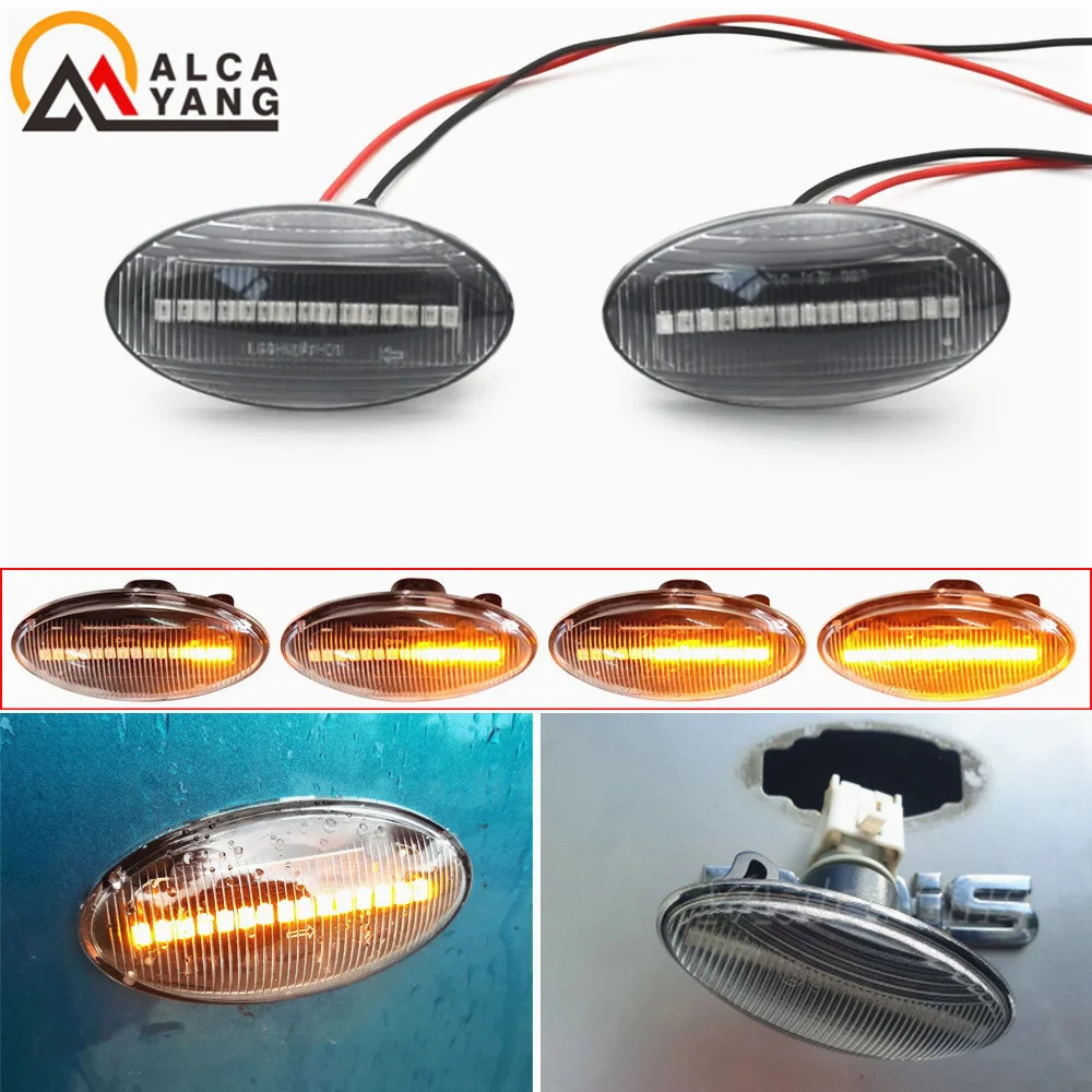 LED Dynamic Side Marker Turn Signal Light Sequential Blinker Indicator For Suzuki Swift Jimmy Vitara SX4 Alto For Fiat Sedici