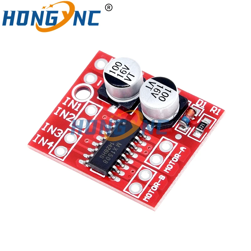 6 Pack Mini L298N Driver motore cc, MX1508 Mini Dual Channel 1.5A 2 vie PWM Speed Controller Dual H-Bridge sostituire Stepper