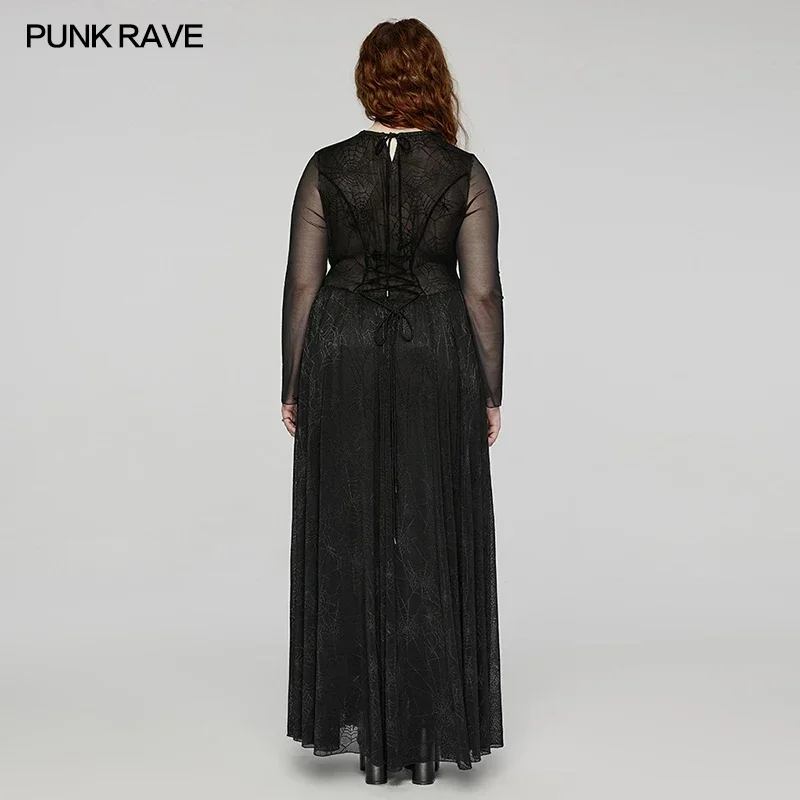 الهذيان الفاسق-فستان نسائي قوطي مثير مجوف ، فساتين شبكية طويلة ، شبكة عنكبوت لامعة ونمط بيثون ، حرف V عميق ، فستان حفلة #3