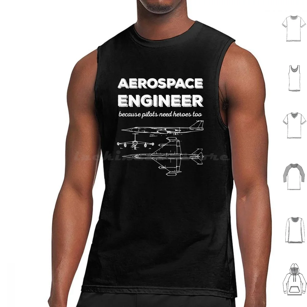 Divertida cita de ingeniero aeroespacial, camisetas sin mangas geniales con estampado de algodón, ingeniero de avión aeroespacial, cohete, ciencia, espacio